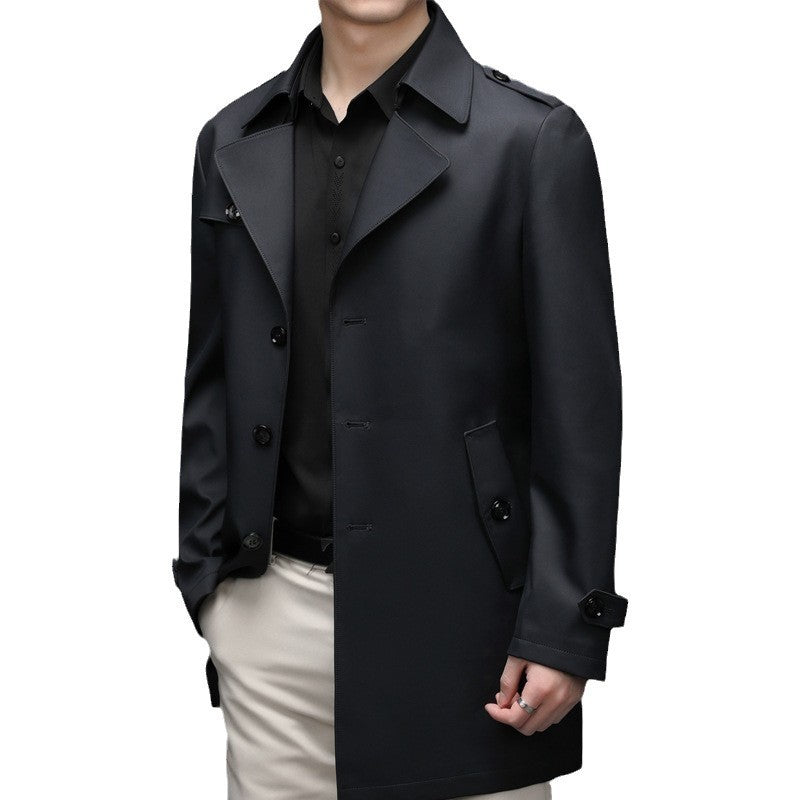 Men's Single-Breasted Loose Casual Jacket