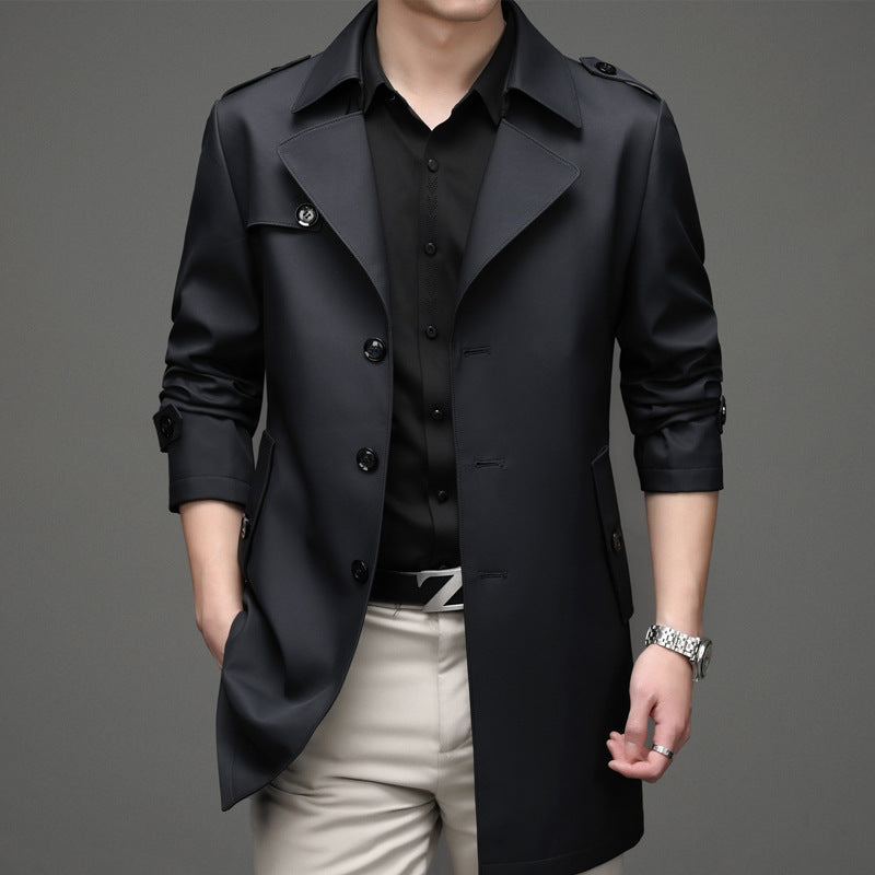 Men's Single-Breasted Loose Casual Jacket