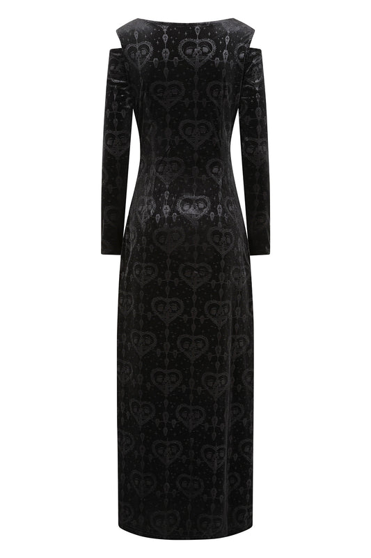Banned Amara Gothic Burnout Velvet Dress