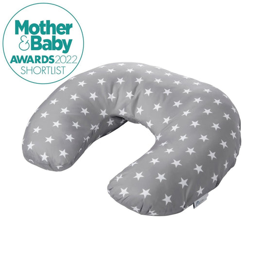 Breast Feeding Nursing Pillow - Grey with Stars (COVER ONLY)