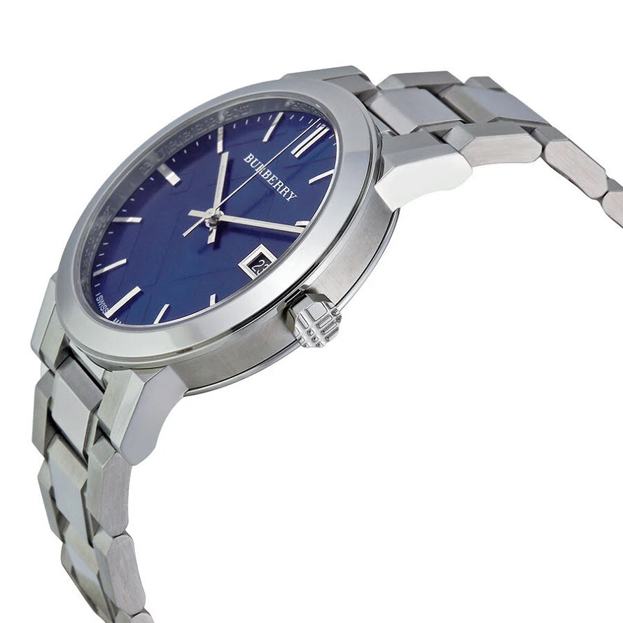 Burberry BU9031 The City Unisex Silver & Blue Watch