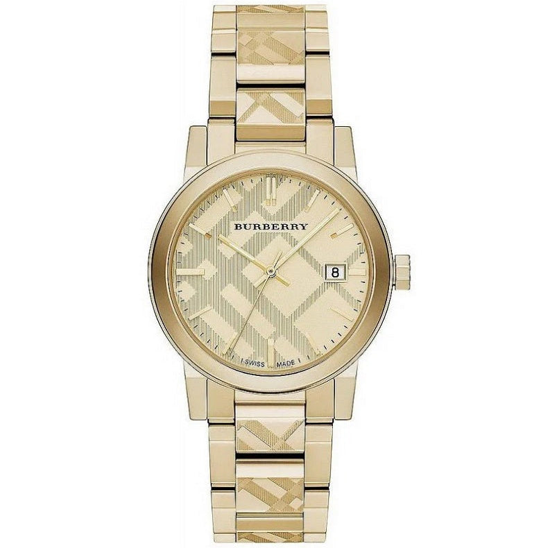 Burberry BU9038 The City Unisex Gold & Champagne Watch