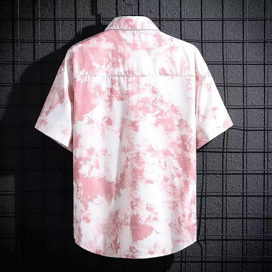 Men's silk High-end Printed Shirt