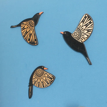 Wooden Flying Bird Wall Hanging Pendant