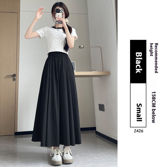 Summer High Waist A- Line Slimming Pleated Dress