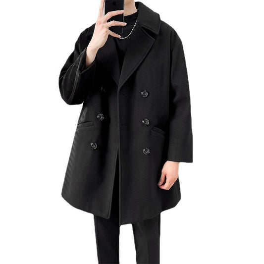 Mid-length Trench Woolen Coat