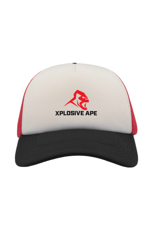XAPE Essential Trucker Cap - White/Red/Black