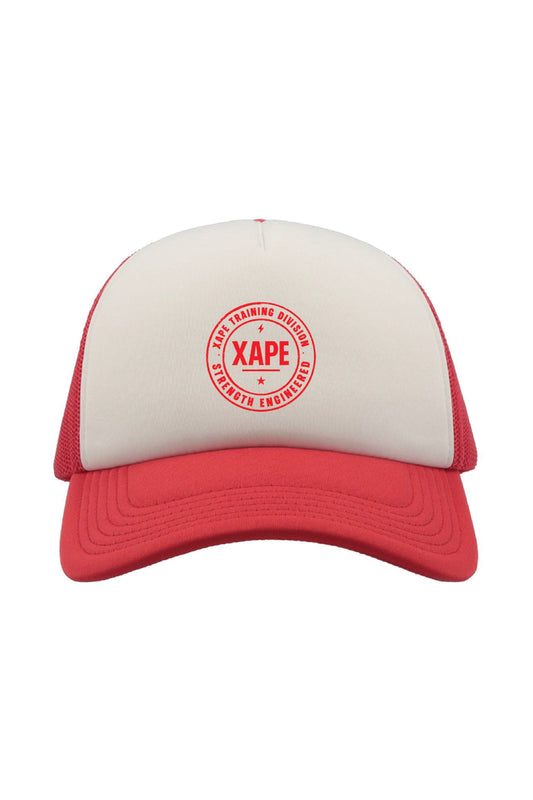 XAPE Classic Badge Logo Trucker Cap - Red