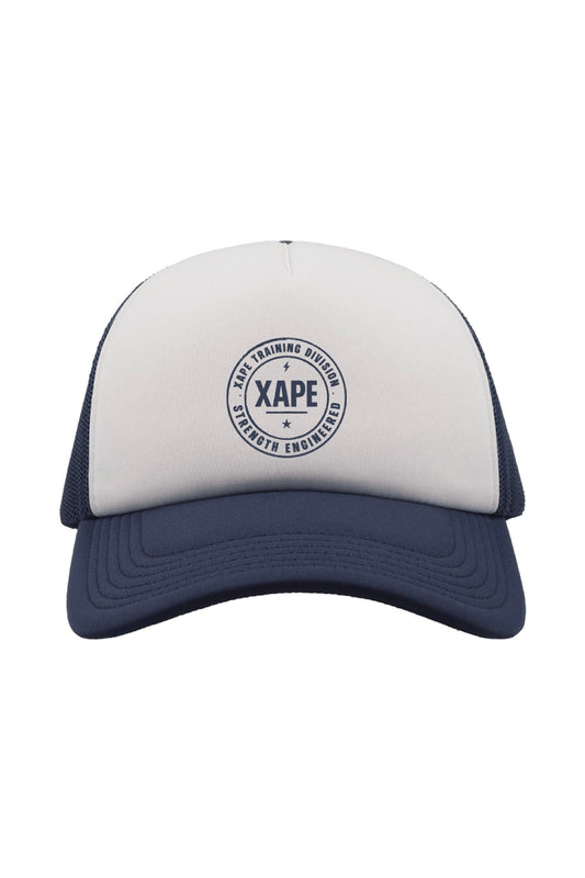 XAPE Classic Badge Logo Trucker Cap - Navy
