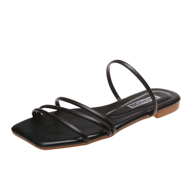 Thin Strap Minimalist Slippers - Stuffs & Savers
