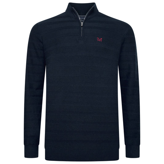 Crew Clothing Company Cashmere & Silk Blend Quarter Zip Jumper