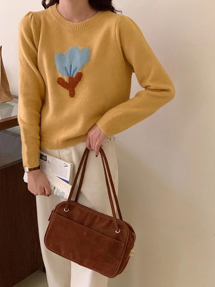 Cardigan épais rétro