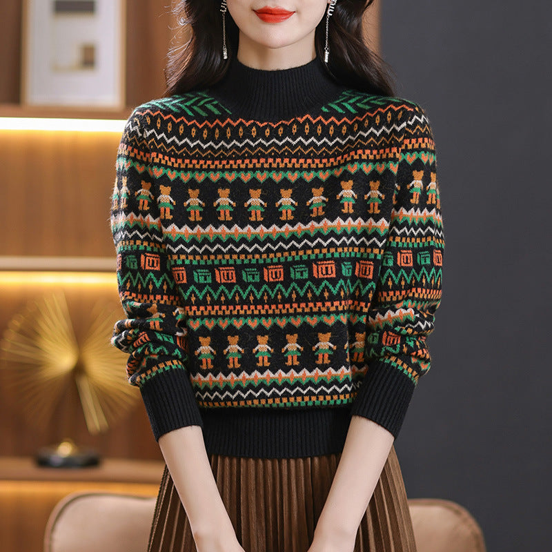 Pull jacquard ample