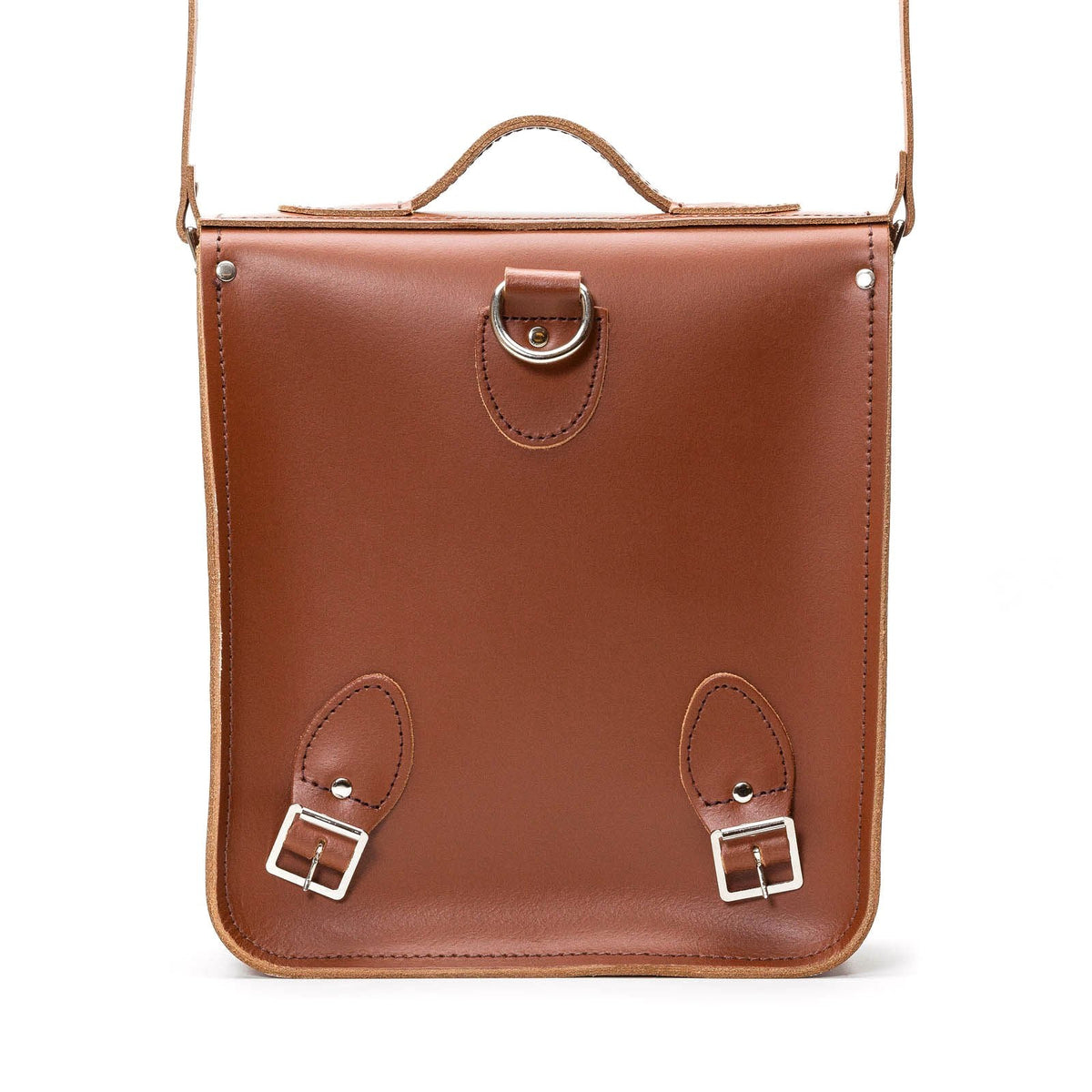 Sac à dos de ville en cuir fait main - Marron châtaigne