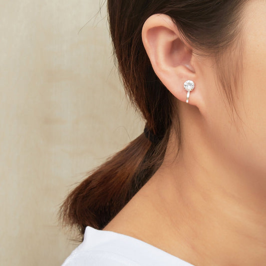 Crystal Clip On Earrings Created with Zircondia® Crystals