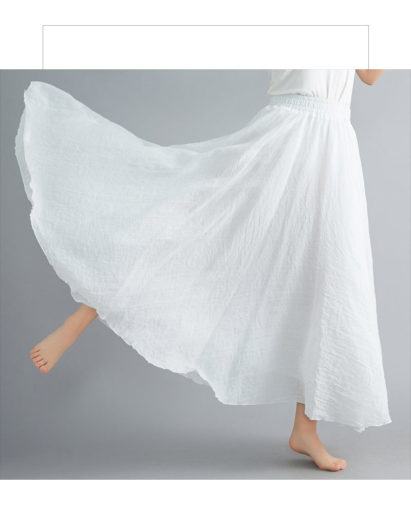 Jupe Grande Taille en Coton et Lin Lady Literature