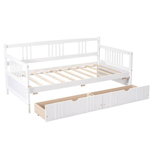 Double Sofa Bed Wooden With Drawers