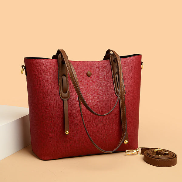 PU Leather Commuter Tote Bag