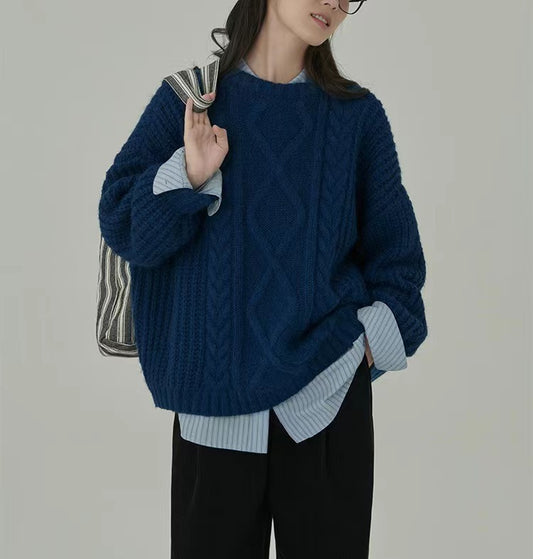 Loose And Lazy Style Soft Glutinous Sweater For Women