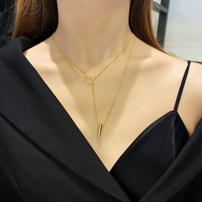 Geometric Chain Temperament Necklace