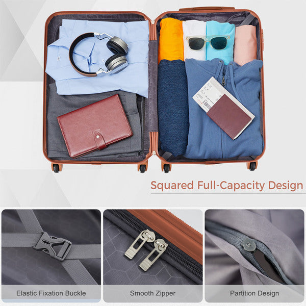 Luggage Set With 3 ABS Hard Shells