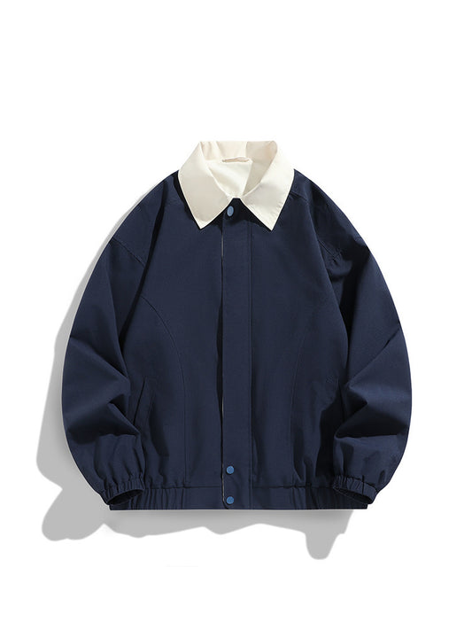 Polo Collar Jacket Top