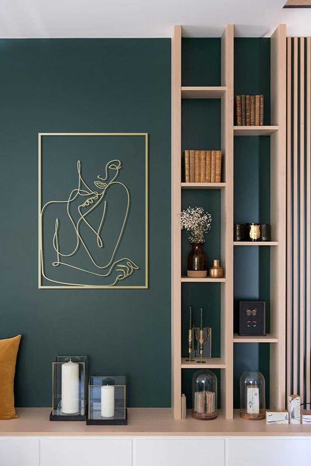 Décoration murale acrylique femme en ligne de corps féminin