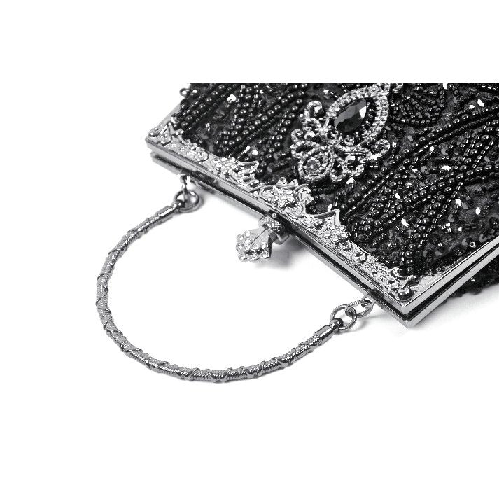 Dark In Love Celestine Vintage Beaded Gilded Evening Bag