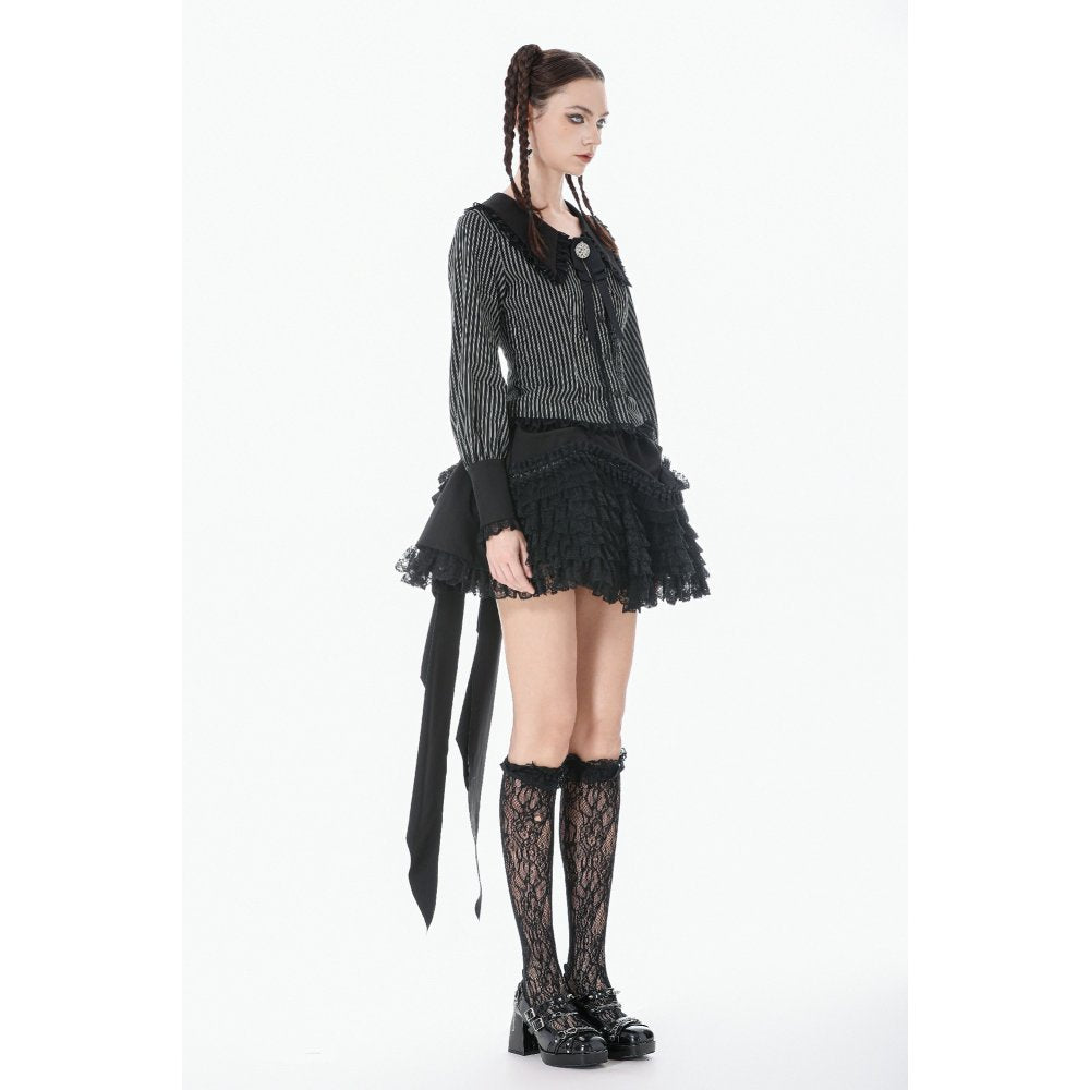 Chemise Gothique Col Peter Pan Dentelle Dark in Love