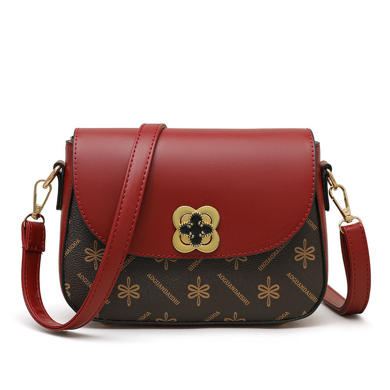 Sac à bandoulière contrasté imprimé pour femme