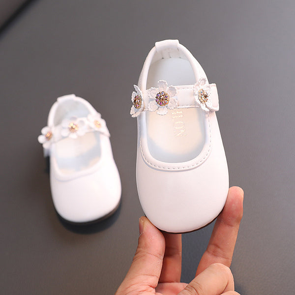Girls Flower Soft Bottom Shoes