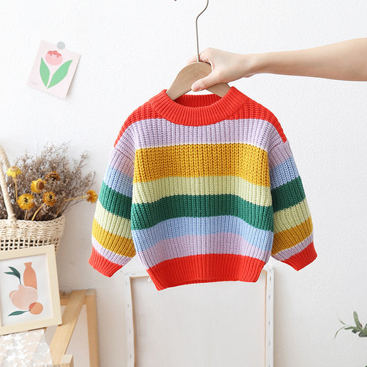 Baby Loose Striped Knitted Pullover