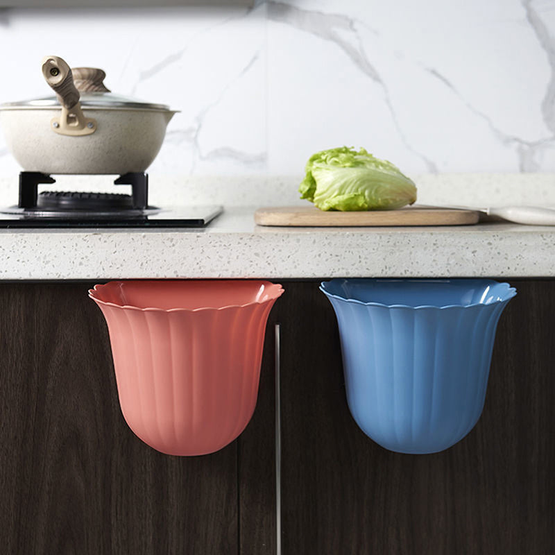 Flowers Shape Kitchen Hanging Trash Can
