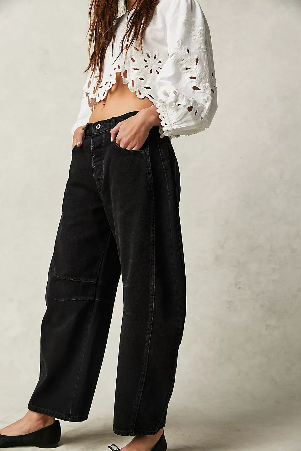 Jean fuselé taille mi-haute super extensible