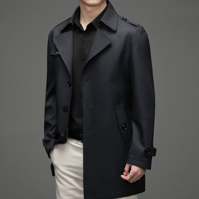 Men's Single-Breasted Loose Casual Jacket
