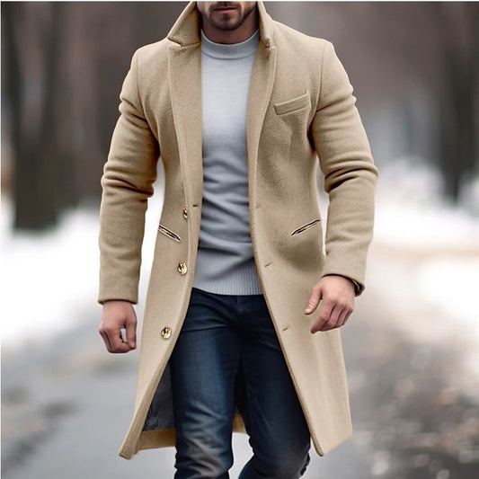 Mens Woolen Trench Coat