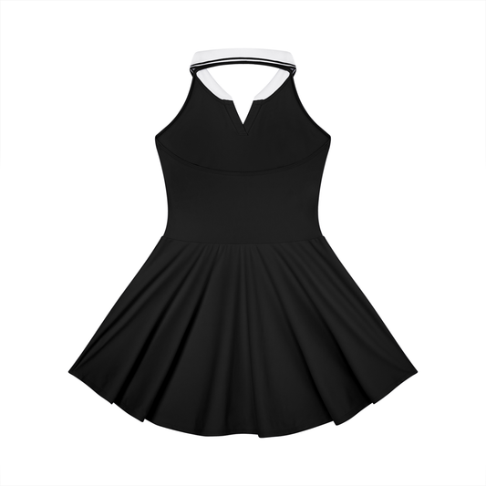Women's Collared Halter A-Line Tennis Dress 210GSM