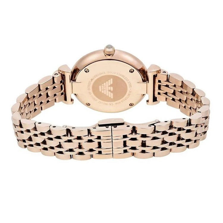 Emporio Armani AR11059 Gianni T-Bar Rose Gold Watch