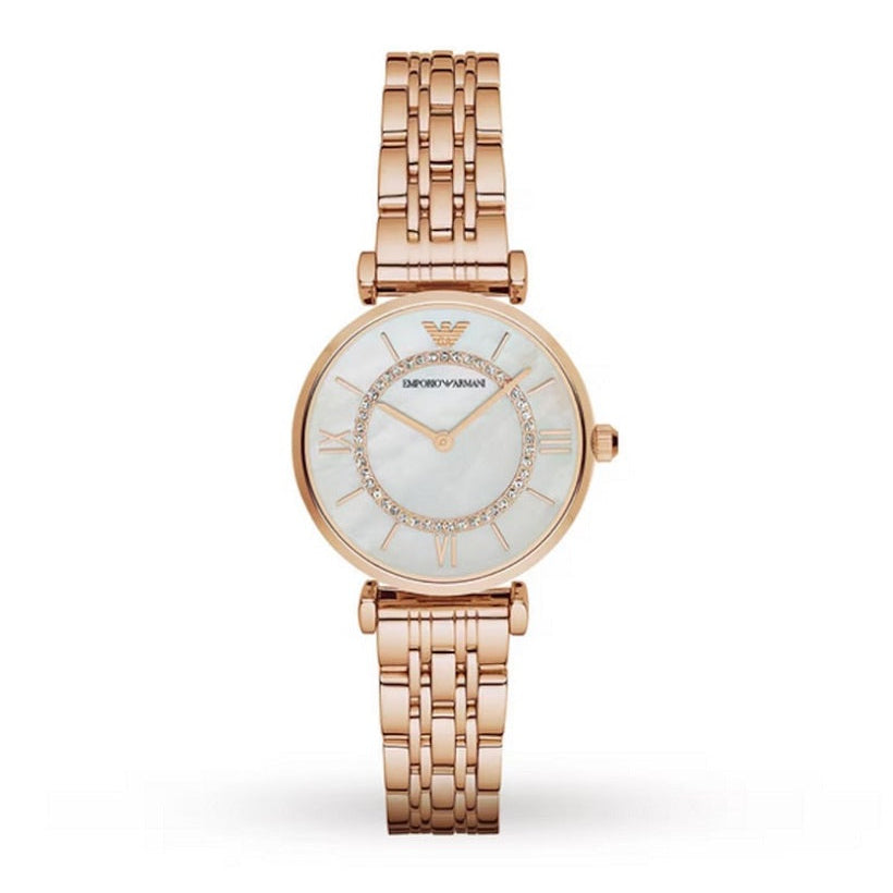 Emporio Armani AR1909 Gianni T-Bar Women's Rose Gold Watch