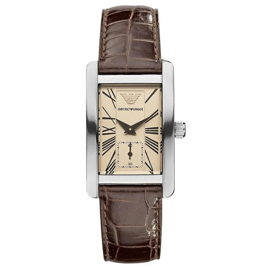 Emporio Armani AR0154 Classic Men's Rectangular Beige Watch
