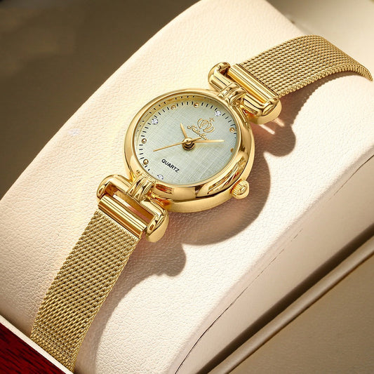 Women's Trendy Quartz Watch With Mesh Chain