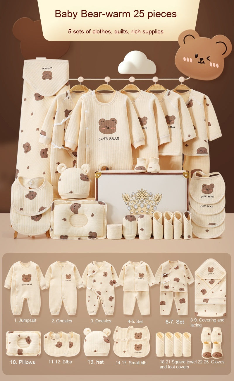 Vêtement Cadeau pour Bébé Nouveau-né en Coton Pur Ensemble Cadeau de Fête de la Pleine Lune