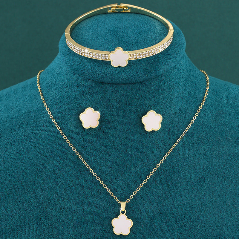 Ensemble trois pièces Fleur à cinq pétales