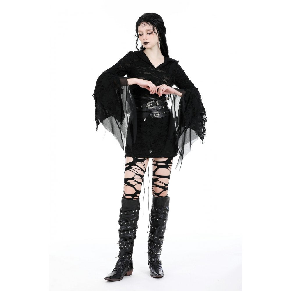 Dark in Love Elvira Faux Leather Layered Goth Waist Belt
