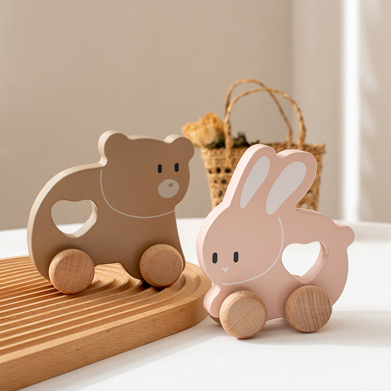 Chariot à inertie en bois pour enfants Jouets éducatifs