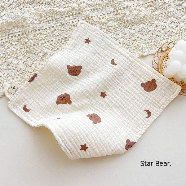 Baby Four-Layer Gauze Towel - Floral Print