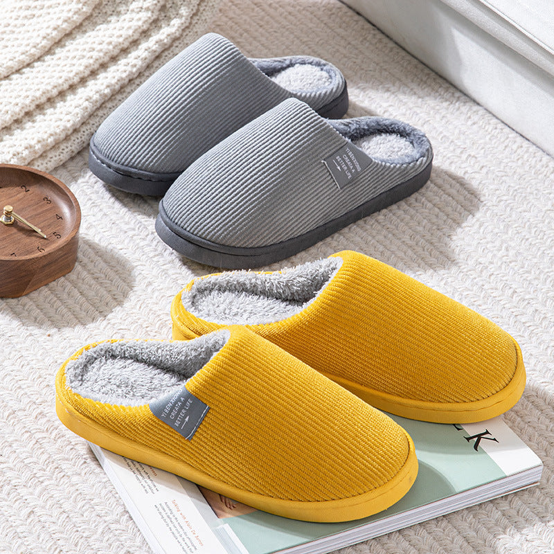 Chaussons d'intérieur chauds en coton pour l'hiver