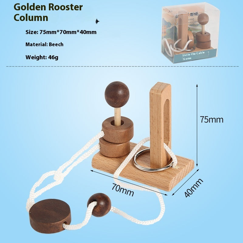 Cercle magique dénoué pour colonne de puzzle en bois