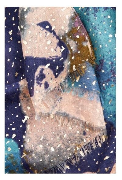 Floral print light weight wrap or head scarf