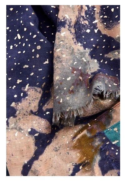 Floral print light weight wrap or head scarf